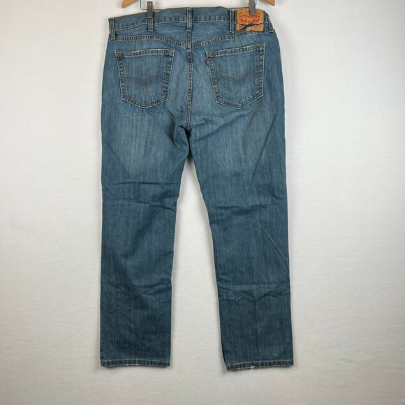 Levis 559 Jeans Mens 38x32 Blue Relaxed Straight Mid Rise Medium Wash Denim Y2K - Picture 4 of 11
